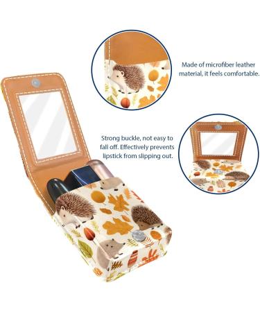 Travel Lipstick Organizer Case | Portable Makeup Bag with Mirror | Autumn Animal Leaf Pattern K264r6kpub - Buy Online on GoSupps.com
