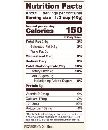 Bob's Red Mill Gluten Free Oat Bran 16 oz - Pack of 2 (Resealable Bags) | 32 oz total - Buy Online on GoSupps.com