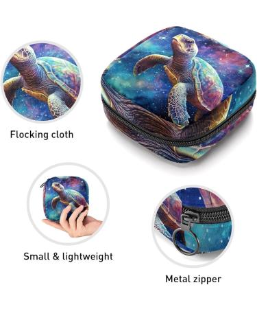 Galaxy Turtle Sanitary Napkin Storage Bag | Feminine Menstrual Cup Pouch | Nursing Pad Holder | Portable Period Bag for Women | Multi-colored 14 - Buy Online on GoSupps.com