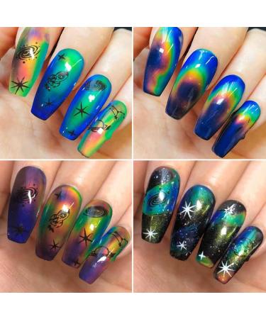 Temperature Change Liquid - Color Changing Nail Fluid | Thermochromic Liquid Mood Crystal Colorful Gradient Color Liquid Mood Discoloration Nail Polish Gel Easy Using Design Supplies - Buy Online on GoSupps.com