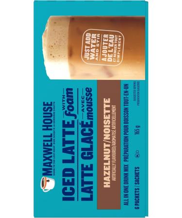 Maxwell House Hazelnut Iced Latte with Foam Drink Mix 165 g 6 Packets - Buy Online on GoSupps.com
