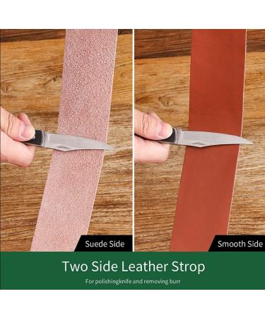 Leather Razor Strop Shaving Strap - Barber Straight Razor Knife Sharpening - Buy Online on GoSupps.com