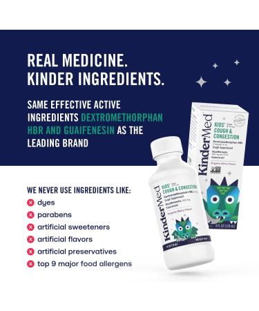 KinderMed Kids' Organic Berry Cough & Congestion Medicine - 4 Fl Oz - Buy Online on GoSupps.com
