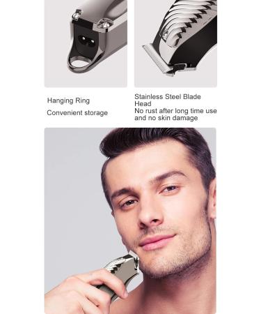 YUYTE Electric Hair Trimmer for Men - Cordless Beard Clippers Rechargeable & Waterproof with 3 Combs - Perfect for Hair Cutting & Grooming - Buy Online on GoSupps.com