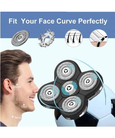 Buy 5-in-1 Electric Head Shaver for Bald Men - Multitasking Cordless Grooming Kit & Rotary Bald Head Razor - Buy Online on GoSupps.com