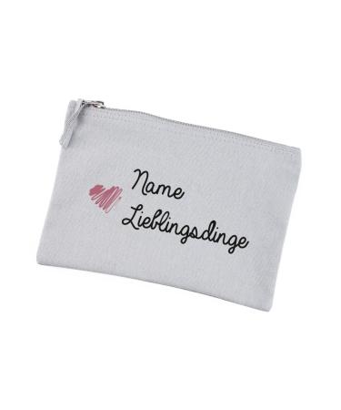 Herz & Heim cosmetic bag in grey - favorite things - with desired name
