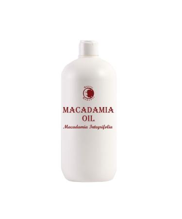 Mystic Moments |Macadamia carrier oil 1 liter - pure and natural oil Perfect for hair face nails aromatherapy massage and oil thinning vegan GMO - Buy Online on GoSupps.com