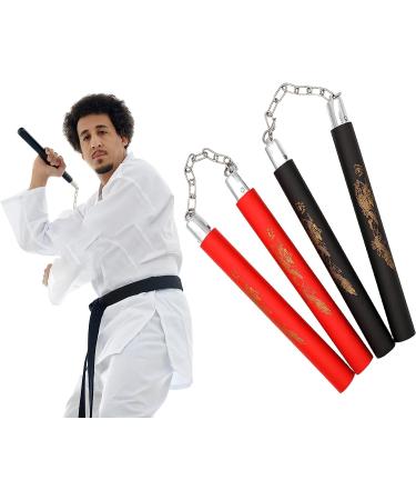 CKINCC Nunchucks - Safe Foam Rubber Training Sticks for Kids & Adults - Martial Arts Black2 - Buy Online on GoSupps.com