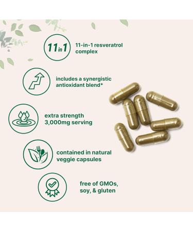 Micro Ingredients Resveratrol NAD Complex 3 000mg for Women & Men 240 Veggie Capsules | NMN Supplement Alternative | 11-in-1 Blend with NAD+ Quercetin Moringa Berberine Grape Seed & Oregano - Buy Online on GoSupps.com