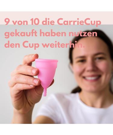 CarrieCup Menstrual Cup Medium - BPA-Free Silicone-Free Sustainable Alternative to Tampons & Pads - Made in Germany - Includes Purple Bag - Buy Online on GoSupps.com