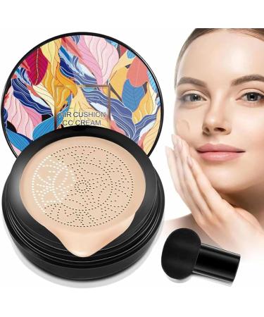 Indicativet Air Cushion CC Cream 2024 New Mushroom Head Air Cushion CC Cream Long-Lasting Matte Waterproof Moisturizing Concealer BB Cream Face Make Up (Nature) - Buy Online on GoSupps.com