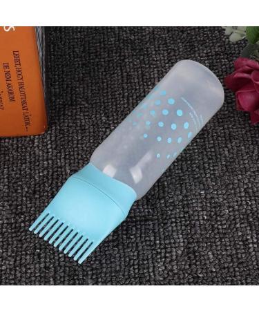TIKATARER Hair Oil Applicator Brush Hair Color Applicator Brush 170ml Hair Dye Bottle with Comb Teeth for Professional Salon or Home Use (Blue) - Buy Online on GoSupps.com