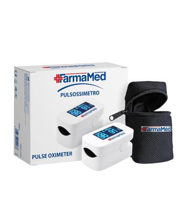 Farmamed 3-in-1 Pulse Oximeter - Professional Oxygen Saturation & Heart Rate Monitor with XXL OLED Display & Protective Case | International Shipping Available - Buy Online on GoSupps.com