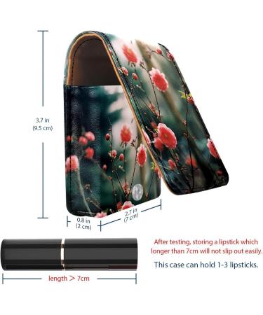 Travel Lipstick Organizer Case - Portable Makeup Bag with Mirror in Blossom Pink | Perfect for International Shipping - Buy Online on GoSupps.com