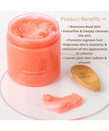 KERRY K Pure Skin Shea Butter Body Scrub Vegan Exfoliating Dead Sea Salt Scrub with Vitamin E & Shea Butter 300g - Buy Online on GoSupps.com