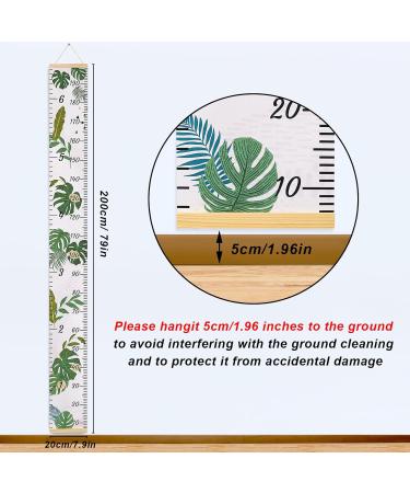 MHJY Kids Height Measure Wall Chart - Tropical Jungle Theme - 7.9'' x 79'' Canvas Growth Chart for Boys and Girls - Buy Online on GoSupps.com