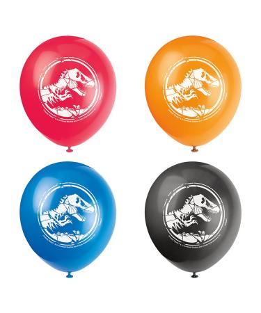 Unique Jurassic World 2 Latex Balloons-12 | Assorted Colors | 8 Pcs  12  Multicolor