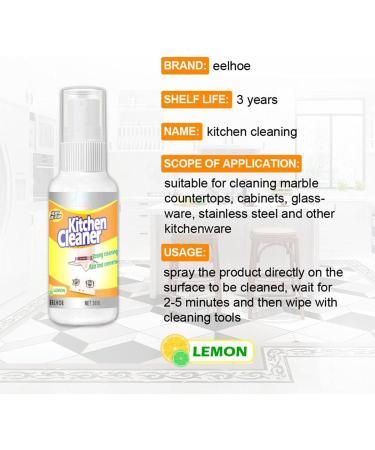 Kitchen Cooktop Cleaner Degreasing Cleaning Spray Heavy Oil Strong Decontamination Removes Kitchen Grease Grime Oil Stain Professional Foam Spray Household Cleaning Tool (100ml) - Buy Online on GoSupps.com