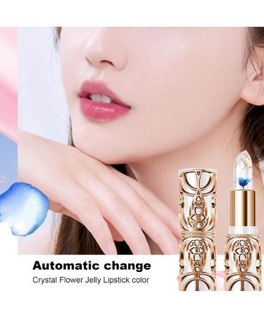 Jelly Flower Lipstick - Color Changing Moisturizing Long Lasting Lip Balm for Women | Blue Enchantress - Perfect Winter Gift - Buy Online on GoSupps.com