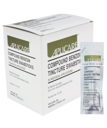 Aplicare Compound Benzoin Tincture Swabsticks 50 Individual Sterile Applications