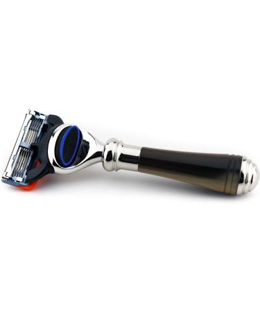 Horn Replica Mini-Razor & Holder for Men | High-Quality Shaving Set with 5 Blades - International Shipping Available - Buy Online on GoSupps.com