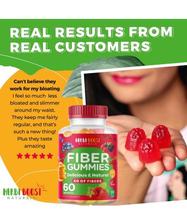Prebiotic Fiber Gummies for Adults & Kids | Vegan Soluble Fiber with Inulin | Digestive Enzymes for Gut Health | Bloating Relief | Multicolor Natural Flavors - Buy Online on GoSupps.com