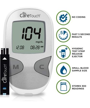 Blood Glucose Monitor Kit - Glucometer + Testing Strips, Lancing Device, Lancets - Travel Case Included | Diabetic Supplies - Buy Online on GoSupps.com