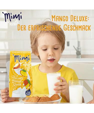 Mimi Milchmix Mango Powder Drink 12 x 400 g Milk Mix - Preservation Pack - Soluble Powder with Mango Flavor - Hot and Cold Soluble - Ideal for Leisure Camping Cooking - Buy Online on GoSupps.com