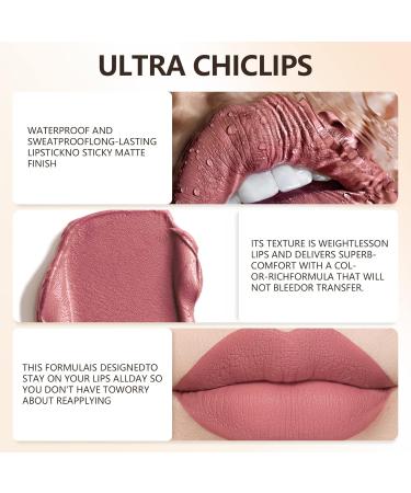 12 Colors Liquid Lipstick Makeup Set | Velvet Matte Nude Lip Gloss | Long-Lasting & Waterproof | Non-Stick Cup | Gift for Women - Buy Online on GoSupps.com