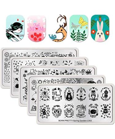Nail Art Stamping Template Kit - 5 Geometric Pattern Plates for DIY Nail Art | Multi-Style Manicure Templates - Buy Online on GoSupps.com