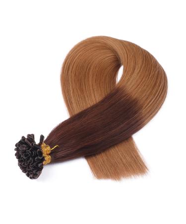 Buy High-Quality Keratin Bonding Hair Extensions - #6/27 Ombre 70cm 50 Strands | 100% Remy Real Hair U-Tip by Novon Hair Extensions - Buy Online on GoSupps.com