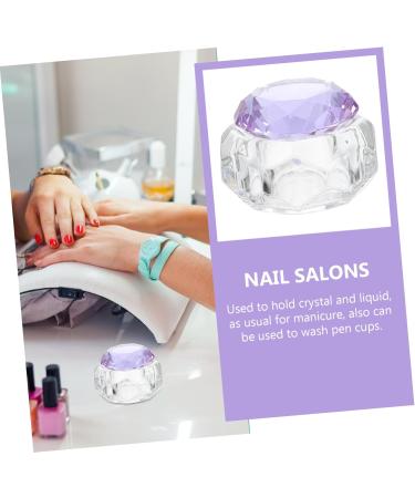 Ipetboom Manicure Cups Nail Art Crystal Cup Nail Art Cleaning Tool Glass Nail Dish Bowl Crystal Nail Art Cup Nail Art Use Cup Dappen Cup Crystal Nail Powder Purple Nail Art Liquid Cup - Buy Online on GoSupps.com