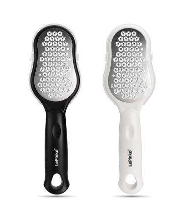 LePinko Foot Scrubber Set  Updated Blades  No Hurt Feet File  Powerful Pedicure Tool to Remove Callus and Dead Skin  Use in Shower or Dry  2PCS