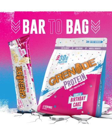 Grenade Whey Protein Blend with 30g Protein - Birthday Cake 480g (12 Servings) - Buy Online on GoSupps.com