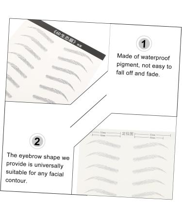 Beavorty Instant Transfer Eyebrows Authentic Eyebrows 18pcs Creative Long Lasting Fashion Hair-Like Imitation Eye Sticker Eye Stickers Brow - Buy Online on GoSupps.com