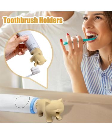 Toothpaste Caps Kitten Vomiting Toothpaste Squeezer Creative Toothpaste Cap for Bathroom Shower Countertop Home Children Animal Lover - Buy Online on GoSupps.com