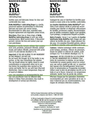 Bausch & Lomb Renu MultiPlus Lubricating Drop 8ml - Buy Online on GoSupps.com