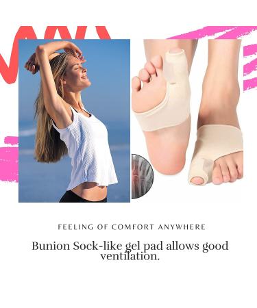 ERINSHOP Bunion Socks Corrector for Pain Relief - Hallux Valgus Splint for Big Toe Straightening - Orthopedic Gel Separator Pad - 1 Pair - Buy Online on GoSupps.com