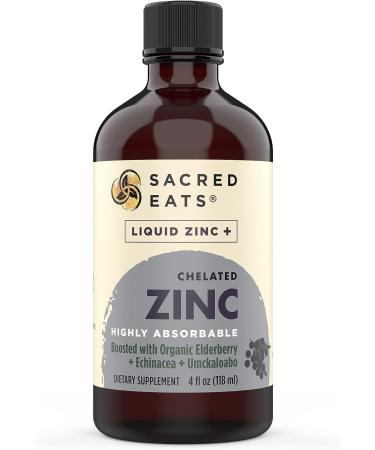 Organic Liquid Zinc with Elderberry & Echinacea | Immune Support Supplement for Adults & Kids | Non-GMO, Alcohol & Gluten-Free | 4oz - Buy Online on GoSupps.com