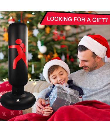 Punching Bag with Stand for Adults | 63 Free Standing Kickboxing Bag for MMA Training - Kungfu Red - Buy Online on GoSupps.com