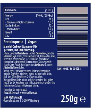 usy Pack of 3 boxes of 250 g with Edamame Pikant Hot Chili + usy block - Buy Online on GoSupps.com