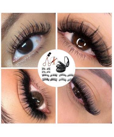 AUOCATTAIL Magnetic Eyelashes Kit - 12 Pairs 3D Dual Magnets False Eyelashes - Reusable and Natural - No Glue Needed - Buy Online on GoSupps.com