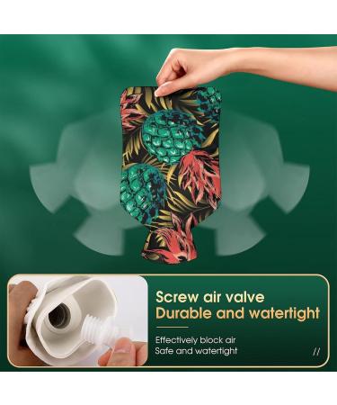 Buy Green Pineapple Hot Water Bottle with Plush Cover - Perfect Bed Warmer for Adults & Kids | 26.5x15.3cm - Buy Online on GoSupps.com