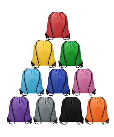 Vorspack Drawstring Backpack 10 Pieces for Party Gym Sport Trip Multicolor-1