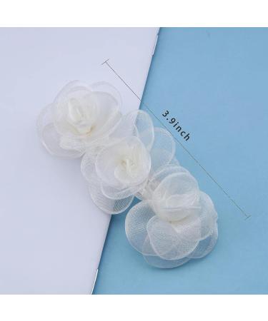 Iaceble Boho Lace Flower Hairpin Barrette - White Wedding Bridal Hair Accessory for Women and Girls - Buy Online on GoSupps.com