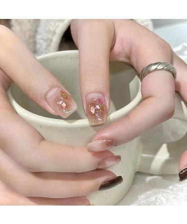 Nail Glitter Sequins 4 Jars Opal Nail Flakes Holographic Gold Irregular Paillette Iridescent Powder Nail Foil for DIY Nail Art Decoration Shining Flakes (A 4 Jars) - Buy Online on GoSupps.com