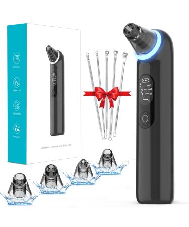 2023 Newest Blackhead Remover Pore Vacuum  Electric Pore Vacuum Acne Extractor- Rechargeable Blackhead Remover Tools  Facial Pore Cleaner with Blue Light  4 Probes & 3 Modes for Men & Women