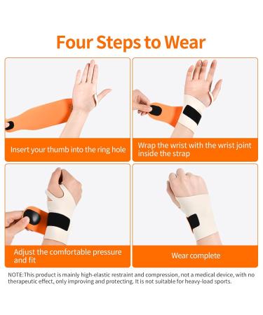 Ultra-Thin Elastic Wrist Brace - Compression Support for Carpal Tunnel Arthritis & Sprains | Soft Adjustable Wrist Wrap for Both Hands - Buy Online on GoSupps.com