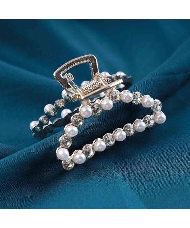 Yheakne Vintage Pearl Hair Claw Clip | Gold Metal Hair Claw for Thick Hair | Non-Slip Hair Clamp and Barrette for Women and Girls - Buy Online on GoSupps.com