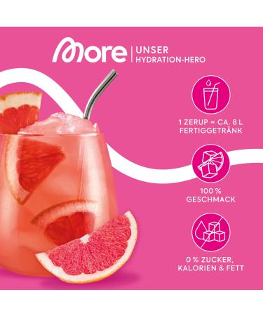 Shop More Zerup Pink Grapefruit Syrup - 4x65ml Sugar-Free Vegan Drink Mix Zero Calories Made in Germany - Perfect for 32L of Refreshing Beverages - Buy Online on GoSupps.com